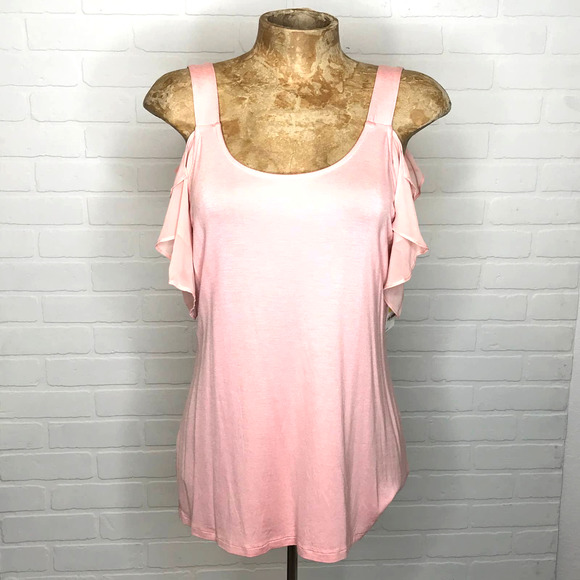 Thalia Sodi Tops - Thalia Sodi Cold Shoulder Flutter Sleeve Sz M